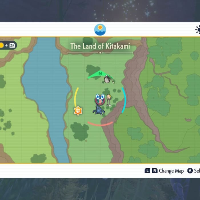 A map from the Pokemon SV DLC.